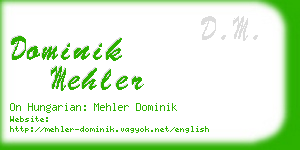 dominik mehler business card